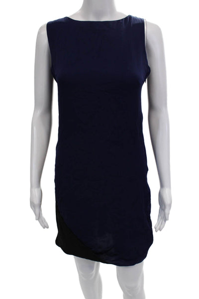 Halston Heritage Women Sheath Dress Black Sleeveless Zip Size 6
