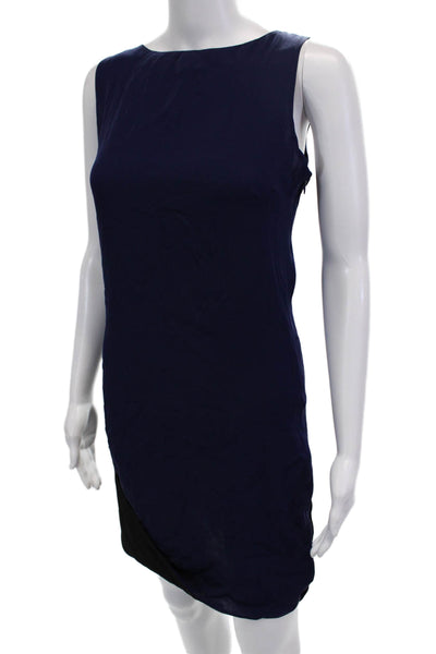 Halston Heritage Women Sheath Dress Black Sleeveless Zip Size 6