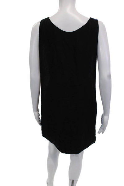 Halston Heritage Women Sheath Dress Black Sleeveless Zip Size 6