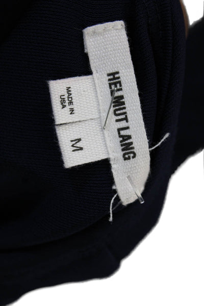 Helmut Lang Womens T-Shirt Dress Dark Blue Midi Short Sleeve Crew Neck Size M