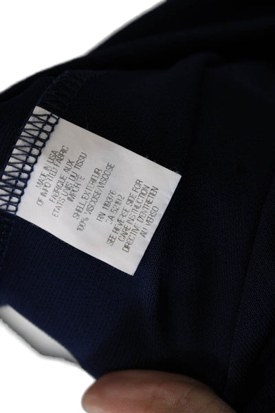 Helmut Lang Womens T-Shirt Dress Dark Blue Midi Short Sleeve Crew Neck Size M