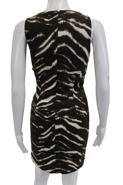 Michael Michael Kors Women Bodycon Sheath Dress Black Square Neck Size M