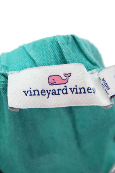 Vineyard Vines Women Kaftan Dress Green Short Sleeve Size S