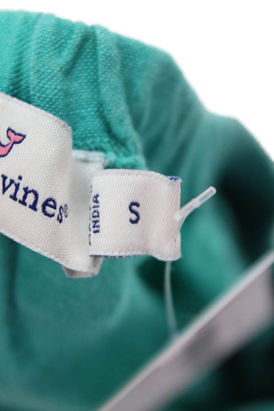 Vineyard Vines Women Kaftan Dress Green Short Sleeve Size S