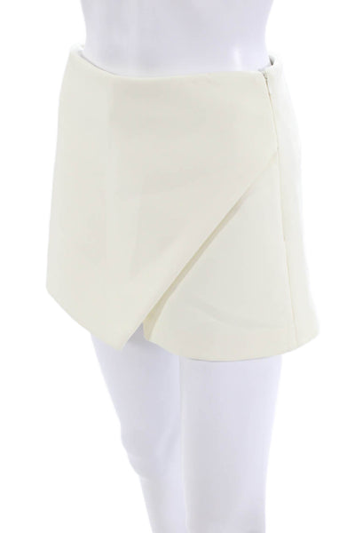 Zara Womens Mini Wrap Skort Beige Size S