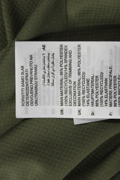 Adidas Mens Green Long Sleeve T-Shirt Sports Size M
