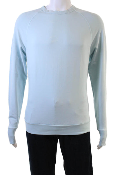 Swet Tailor Men Pullover Sweatshirt Light Blue Size S
