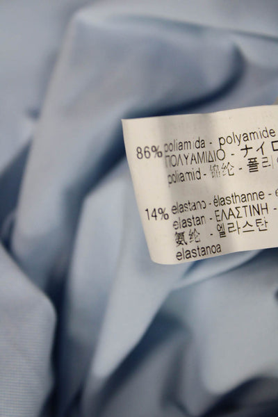 Zara Mens Solid Collared Long Sleeve Button Up Shirt Light Blue Size S