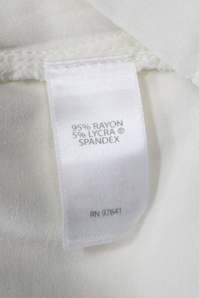 J. Jill Women Basic White Tank Round Neck Sleeveless Petites Size PM