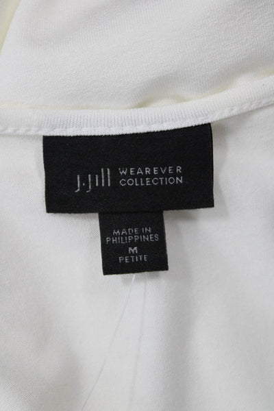 J. Jill Women Basic White Tank Round Neck Sleeveless Petites Size PM