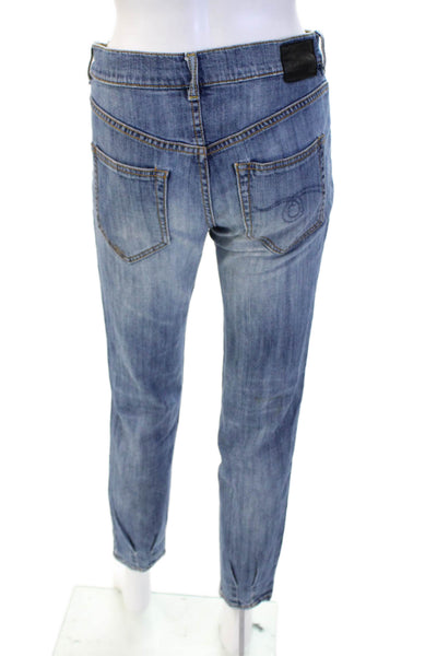 R13 Womens Ankle Cropped Mid-Rise Blue Jeans Size 27