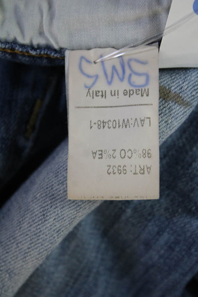 R13 Womens Ankle Cropped Mid-Rise Blue Jeans Size 27