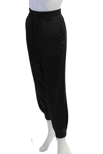 Derek Lam 10 Crosby Unisex Black Cropped Jogger Pants Drawstring Size 4