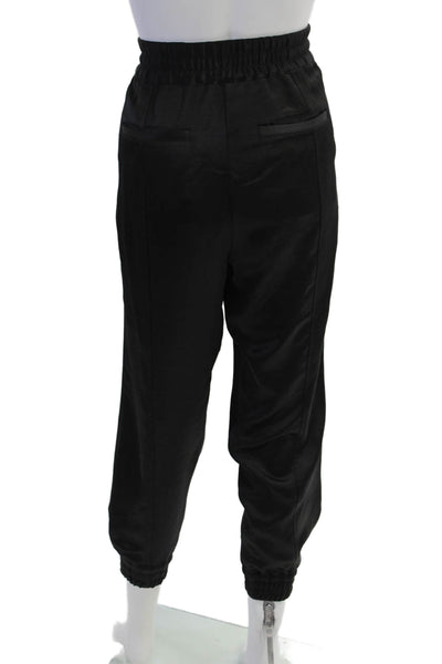 Derek Lam 10 Crosby Unisex Black Cropped Jogger Pants Drawstring Size 4