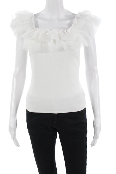 Bailey 44 Women White Square Neck Tank Size S