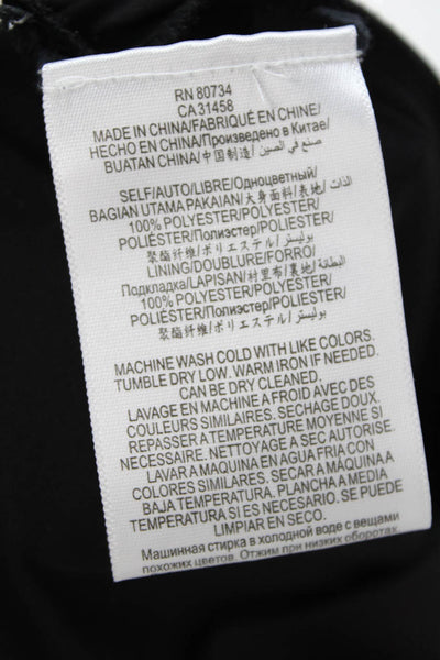BCBGMAXAZRIA Womens Black Button Front Polyester Tank Top Designer Size 2XS