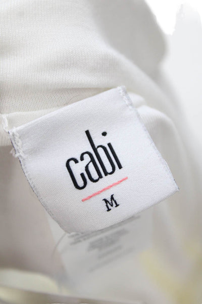 Cabi Women White Sleeveless Basic Blouse 100% Rayon Size M
