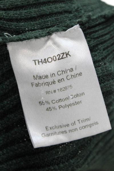 The Range Unisex Green Long Sleeve Cotton Blend Sweater Size M
