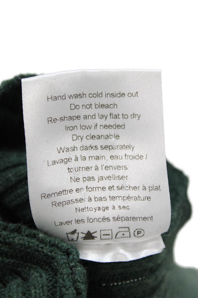 The Range Unisex Green Long Sleeve Cotton Blend Sweater Size M
