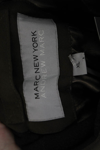 Marc New York Mens Military Jacket Brown High Neck Button Long Sleeve Size XL