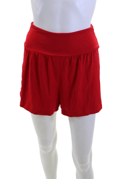 Susana Monaco Unisex Red Beach Shorts 94% Nylon Spandex Size S