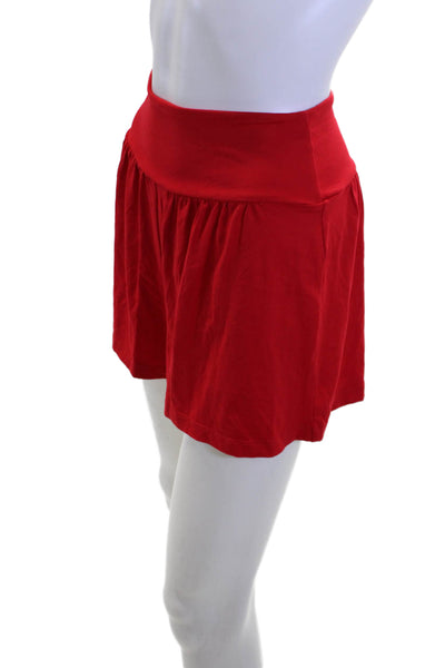 Susana Monaco Unisex Red Beach Shorts 94% Nylon Spandex Size S