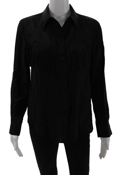 Paris Atelier + Other Stories, Women, Black Collared Button-Up L/S Cowboy Size 2