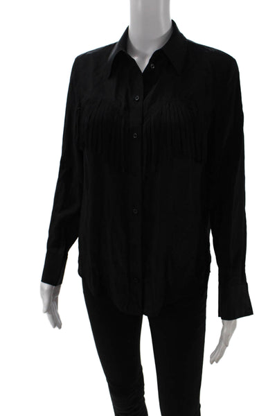 Paris Atelier + Other Stories, Women, Black Collared Button-Up L/S Cowboy Size 2