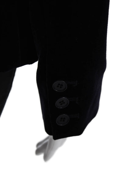 Theory Unisex Black Cotton Blazer Collared Button Long Sleeve Size 4