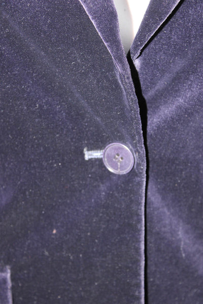 Theory Unisex Black Cotton Blazer Collared Button Long Sleeve Size 4