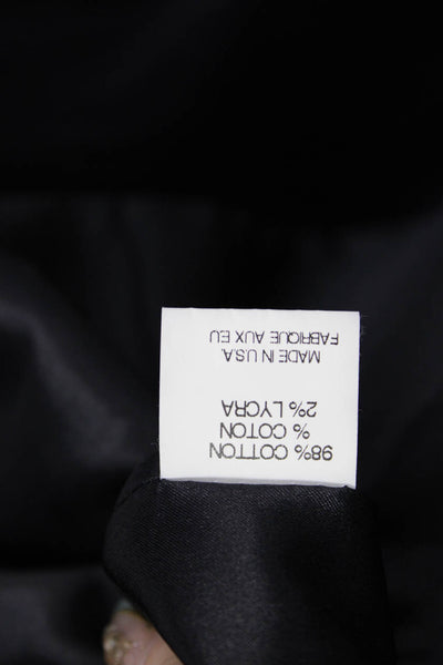Theory Unisex Black Cotton Blazer Collared Button Long Sleeve Size 4