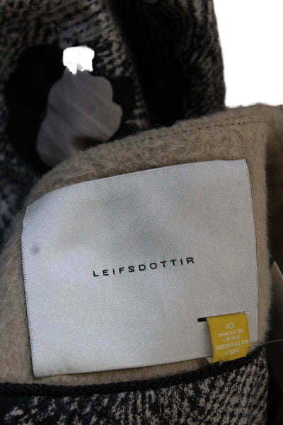 Leifsdottir, Womens Beige Buckle Overcoat Designer Size 10