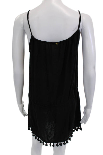 PilyQ Women Slip Dress Black Sleeveless Short Size XS
