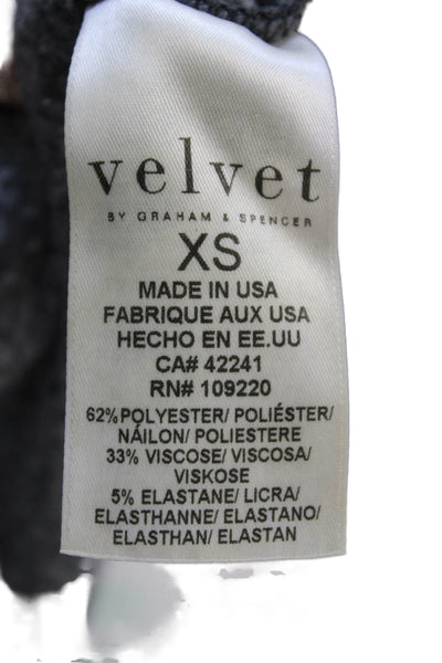 Velvet by Graham & Spencer Women Sweater Dress Black Camo Long Sleeve Size XS