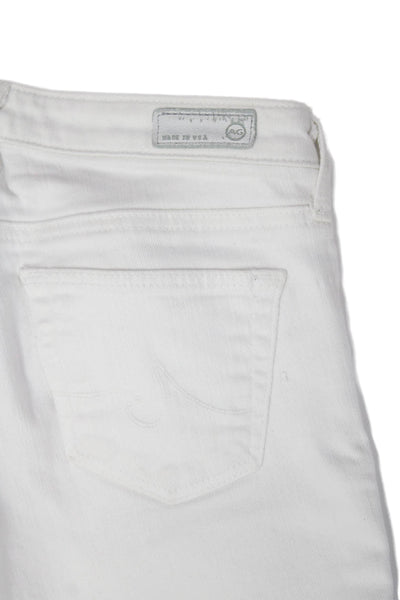Adriano Goldschmied Women Skinny White Jeans Low Rise Size 25