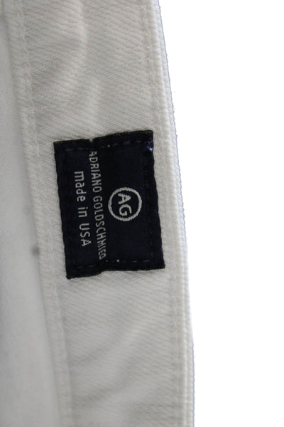 Adriano Goldschmied Women Skinny White Jeans Low Rise Size 25