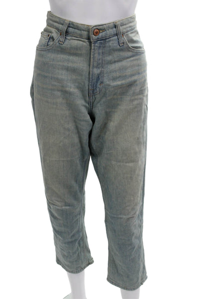 Lucky Brand Women Cropped Straight Mid-Rise Jeans Light Blue Size 27