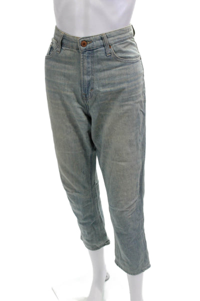 Lucky Brand Women Cropped Straight Mid-Rise Jeans Light Blue Size 27