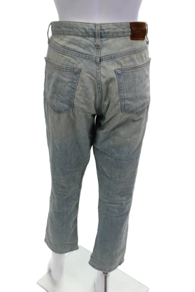 Lucky Brand Women Cropped Straight Mid-Rise Jeans Light Blue Size 27