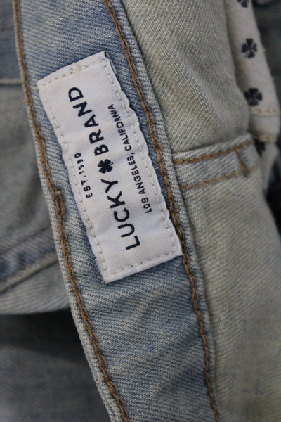 Lucky Brand Women Cropped Straight Mid-Rise Jeans Light Blue Size 27