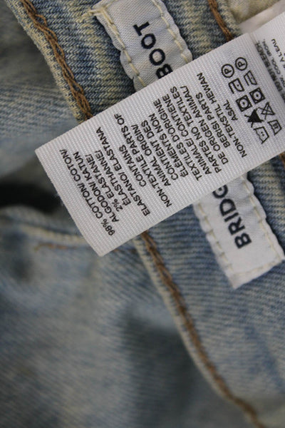 Lucky Brand Women Cropped Straight Mid-Rise Jeans Light Blue Size 27