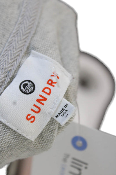 Sundry Women Pullover Sweatshirt Gray Long Sleeve Organic Cotton Size 0