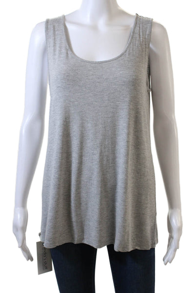 J. Jill Women Gray Jersey Tank Round Neck Size S