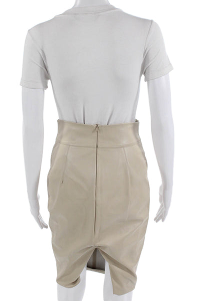 Bailey 44 Women Straight Pencil Skirt Beige Midi 100% Polyurethane Size 6