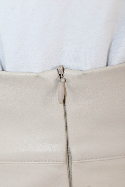 Bailey 44 Women Straight Pencil Skirt Beige Midi 100% Polyurethane Size 6