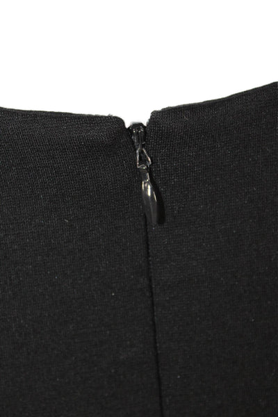 Robert Rodriguez Women Sheath Pencil Dress Black Sleeveless Round Neck Size M