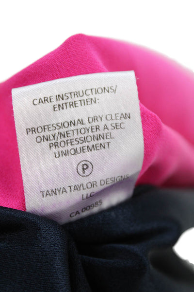 Tanya Taylor Women Straight Pencil Wrap Skirt Dark Blue Size 4