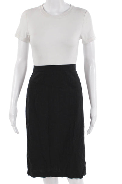 Laurel Womens Pleated Pencil Skirt Black Size 12