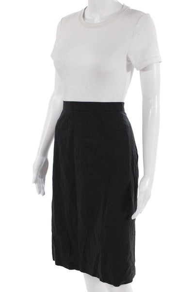 Laurel Womens Pleated Pencil Skirt Black Size 12