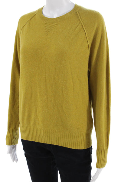 Reiss Women Yellow Pullover Sweater Crew Neck Long Sleeve Size S